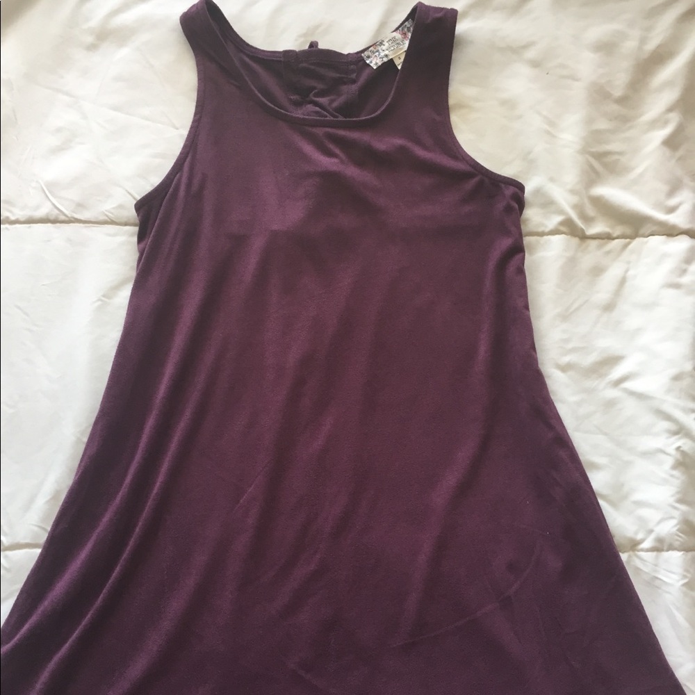 Tank top suede dress